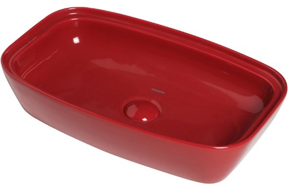 Smanni Fang 60 Çanak Lavabo 60x37 Cm Kiremit Kırmızı.